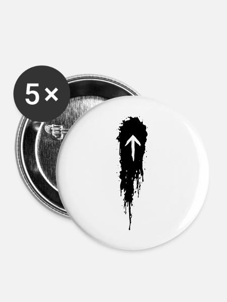 Tiwaz - Buttons groß 56 mm (5er Pack) - Weiß