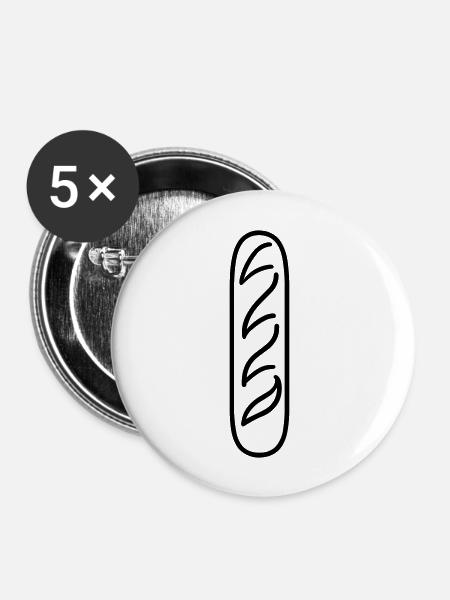 Zauberstab - Buttons groß 56 mm (5er Pack) - Weiß