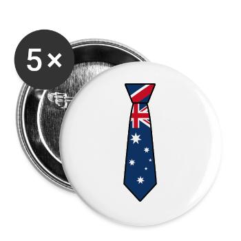 Australien-Unentschieden - Buttons groß 56 mm (5er Pack) - Weiß - Vorne