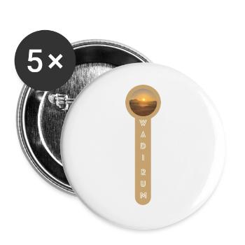 Wüstenlicht Wadi Rum - Buttons groß 56 mm (5er Pack) - Weiß - Vorne