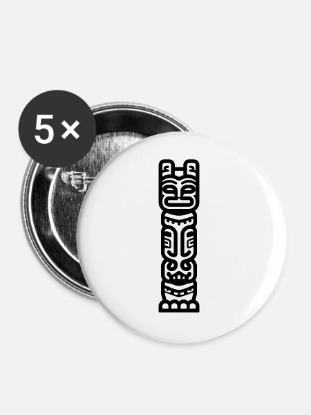 Totem - Buttons groß 56 mm (5er Pack) - Weiß