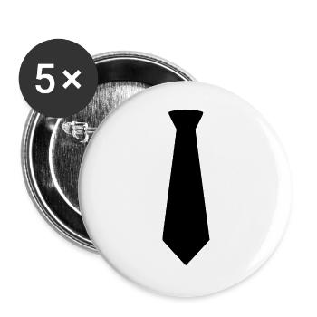 Black Tie - Buttons groß 56 mm (5er Pack) - Weiß - Vorne