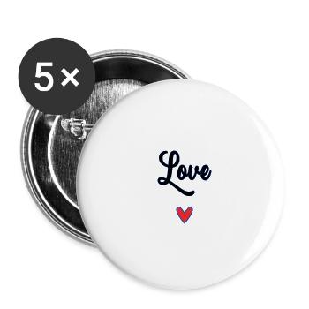 MOTHER'S DAY. HAPPY MOTHER'S DAY. MOM - Buttons large 2.2''/56 mm (5-pack) - white - Front