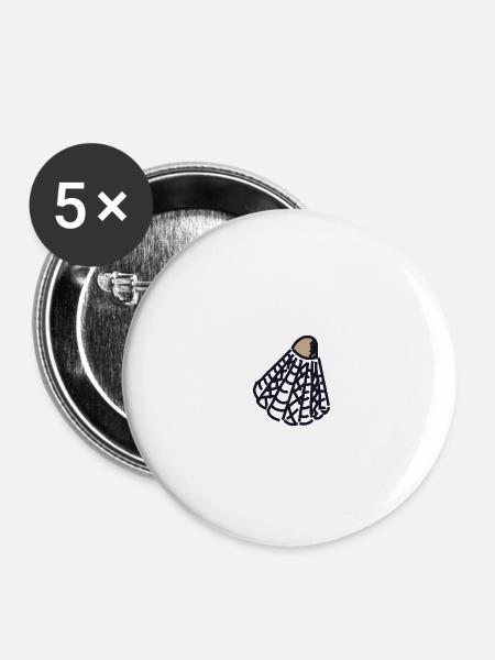 Ballsport - Buttons groß 56 mm (5er Pack) - Weiß