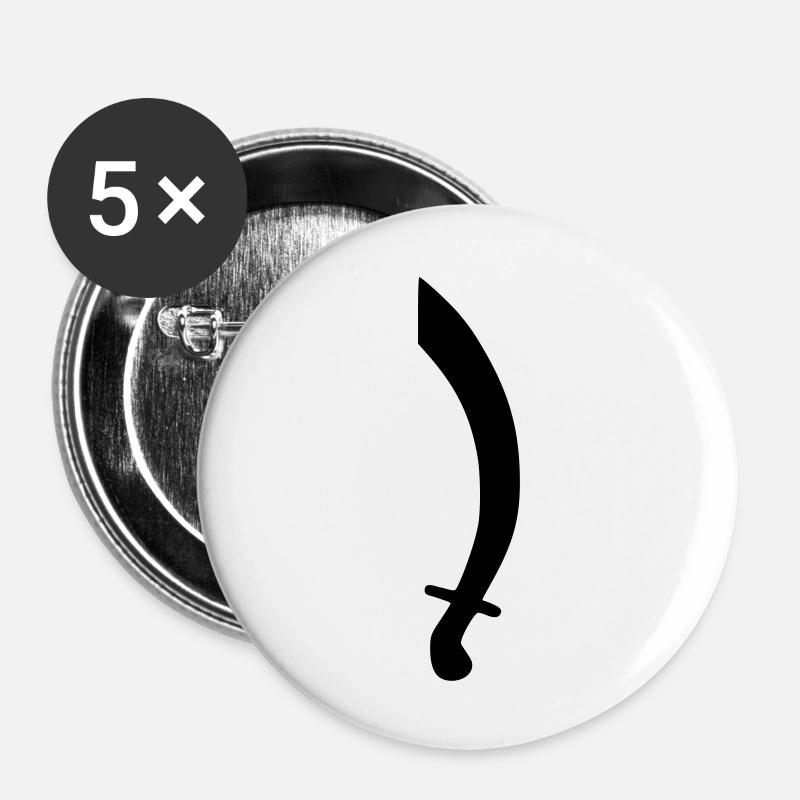 Korsar - Buttons groß 56 mm (5er Pack) - Weiß