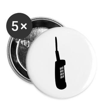 cell oldschool - Buttons large 2.2''/56 mm (5-pack) - white - Front