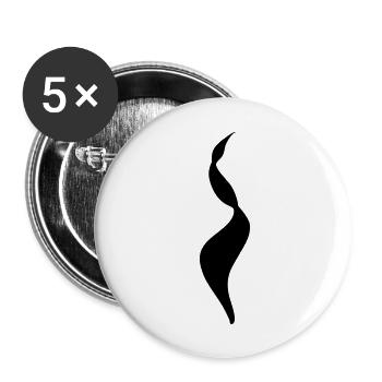 gunsmoke - Buttons groß 56 mm (5er Pack) - Weiß - Vorne