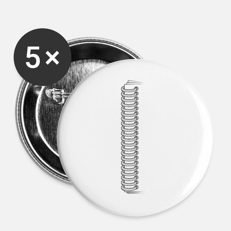 POSTSCRIPT - Buttons large 2.2''/56 mm (5-pack) - white