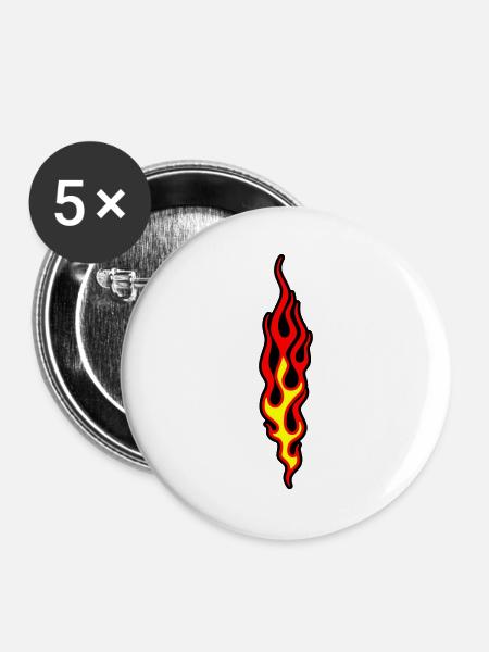 flammen - Buttons large 2.2''/56 mm (5-pack) - white