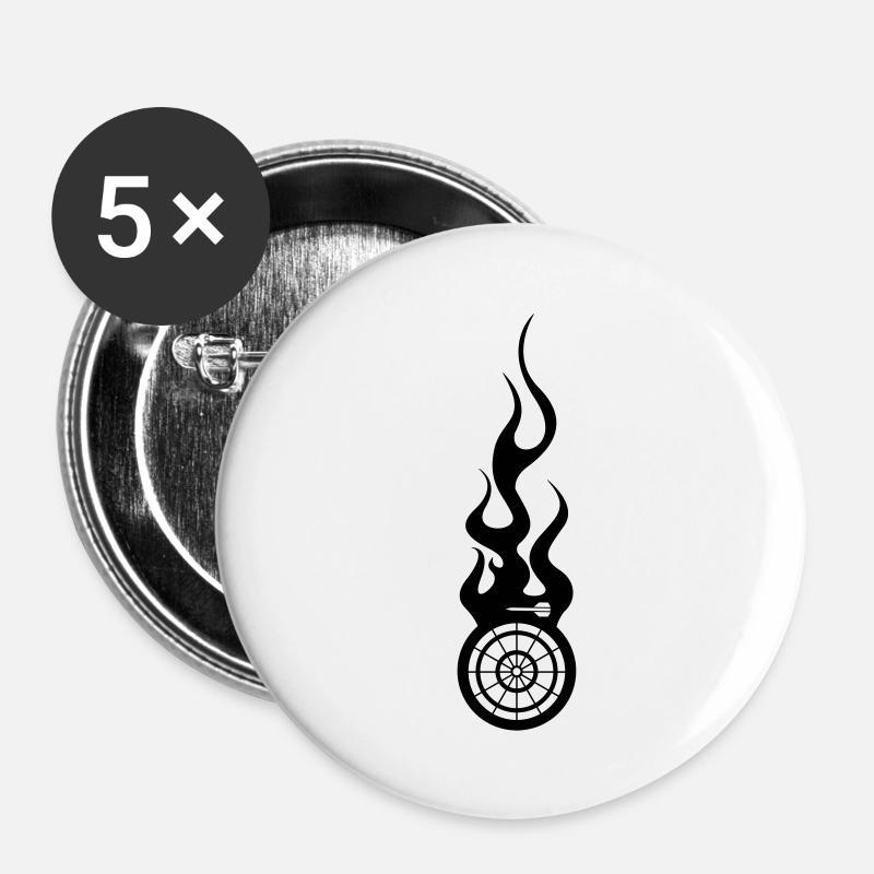 Darts - Buttons large 2.2''/56 mm (5-pack) - white