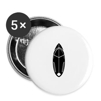 surfing - Buttons large 2.2''/56 mm (5-pack) - white - Front