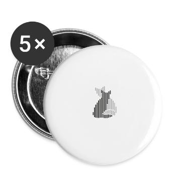 Cats cuddling - Buttons large 2.2''/56 mm (5-pack) - white - Front