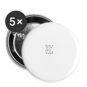 Schach Schachfiguren Geschenkidee - Buttons groß 56 mm (5er Pack) - Weiß - Vorne