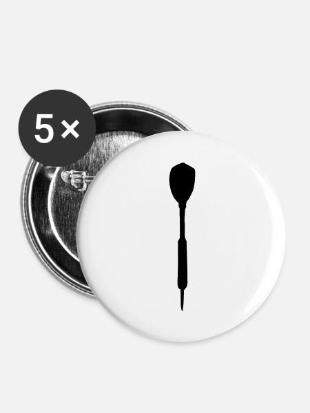 dartpfeil - Buttons groß 56 mm (5er Pack) - Weiß