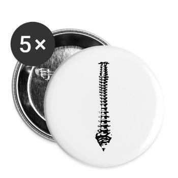 Rückgrat - Buttons groß 56 mm (5er Pack) - Weiß - Vorne