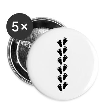 footsteps_baby_design_c1 - Buttons groß 56 mm (5er Pack) - Weiß - Vorne