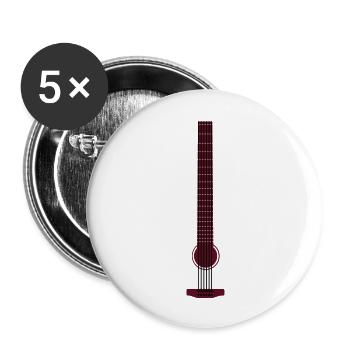 Gitarre Körper guitar body - Buttons groß 56 mm (5er Pack) - Weiß - Vorne