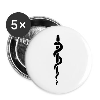 snake stick - Buttons large 2.2''/56 mm (5-pack) - white - Front