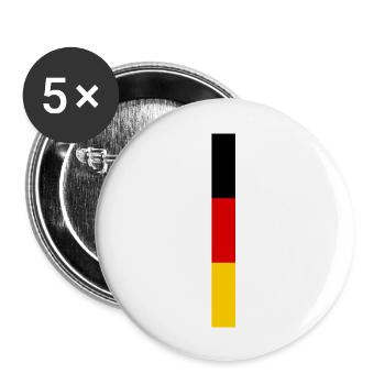 Drapeau de l’Allemagne - Lot de 5 grands badges (56 mm) - blanc - Devant