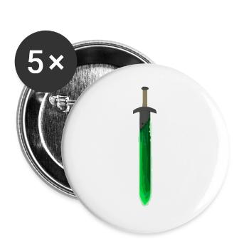 Green Rune Sword - Buttons large 2.2''/56 mm (5-pack) - white - Front