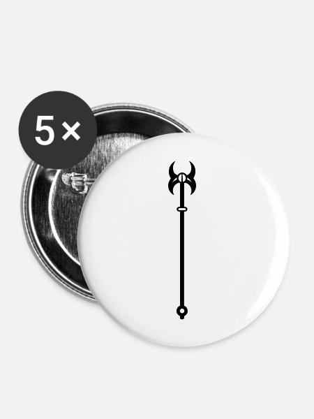 Zauberstab - Buttons groß 56 mm (5er Pack) - Weiß