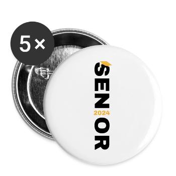 Back To School - Buttons large 2.2''/56 mm (5-pack) - white - Front