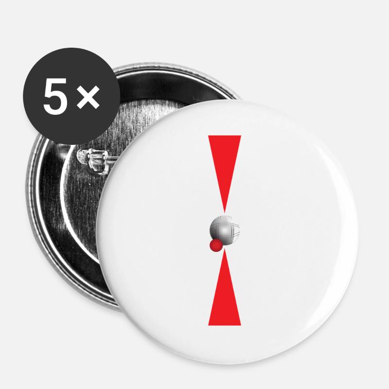 Minimalism Pétanque - Buttons large 2.2''/56 mm (5-pack) - white