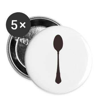Spoon Cutlery - Buttons large 2.2''/56 mm (5-pack) - white - Front