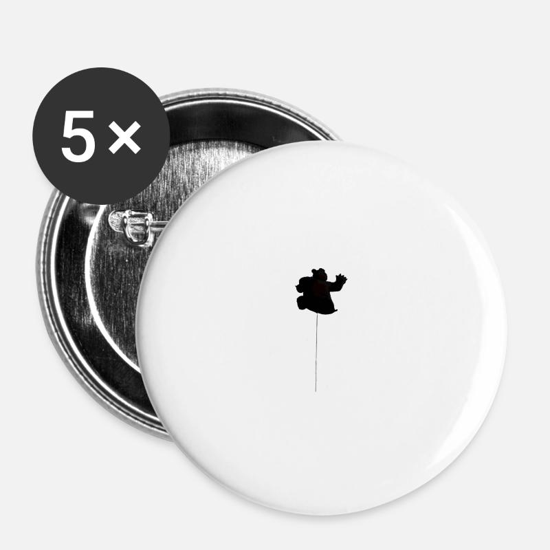 hello teddy bear ballon - Buttons large 2.2''/56 mm (5-pack) - white