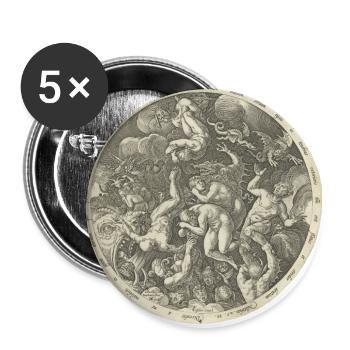 The cursed go to hell - Buttons large 2.2''/56 mm (5-pack) - white - Front