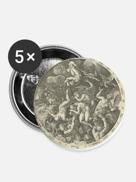 The cursed go to hell - Buttons large 2.2''/56 mm (5-pack) - white