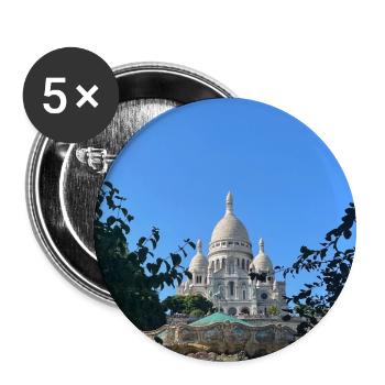 Basilika des Heiligen Herzens - Buttons groß 56 mm (5er Pack) - Weiß - Vorne