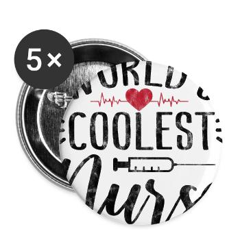 L’infirmière la plus cool du monde.png.png - Lot de 5 grands badges (56 mm) - blanc - Devant