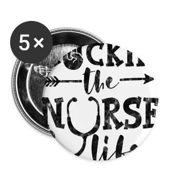 Rockin The Nurse Life.png.png - Buttons large 2.2''/56 mm (5-pack) - white - Front