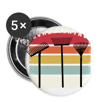 Wortspiel Rechenzentrum im Garten - Buttons groß 56 mm (5er Pack) - Weiß - Vorne