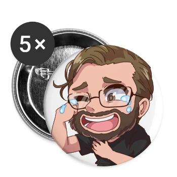 Lol Manny - Buttons groß 56 mm (5er Pack) - Weiß - Vorne