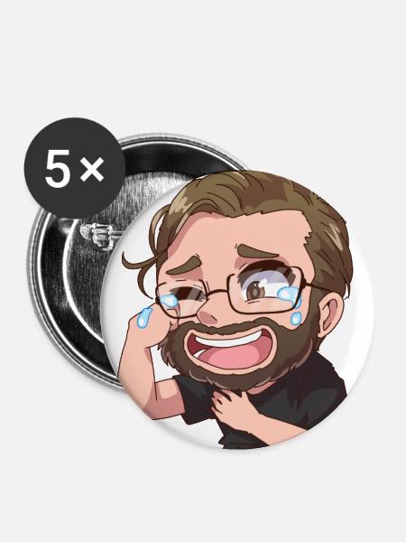 Lol Manny - Buttons large 2.2''/56 mm (5-pack) - white
