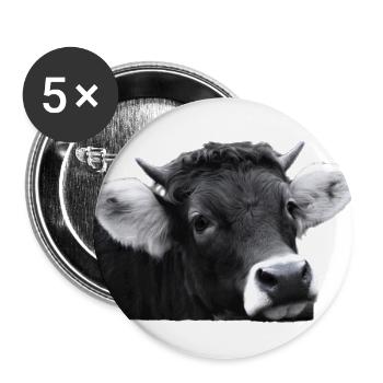 Die Kleine Teufelkuh - Buttons groß 56 mm (5er Pack) - Weiß - Vorne