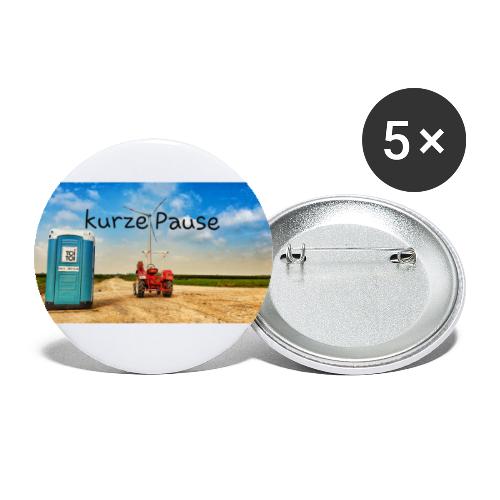 kurze Pause - Buttons groß 56 mm (5er Pack)