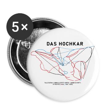Das Hochkar - Buttons groß 56 mm (5er Pack) - Weiß - Vorne