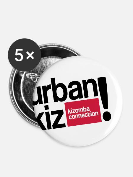 urbankiz kizomba connection ! - Buttons large 2.2''/56 mm (5-pack) - white