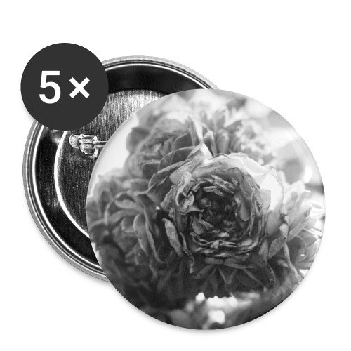 Rosen - Buttons groß 56 mm (5er Pack)