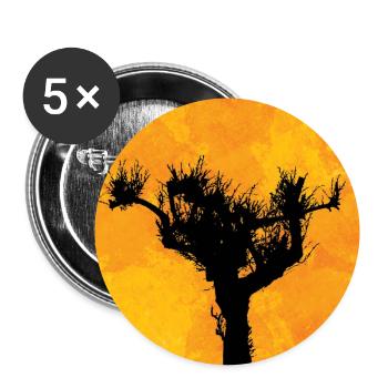Pinie in der sonne - Buttons groß 56 mm (5er Pack) - Weiß - Vorne