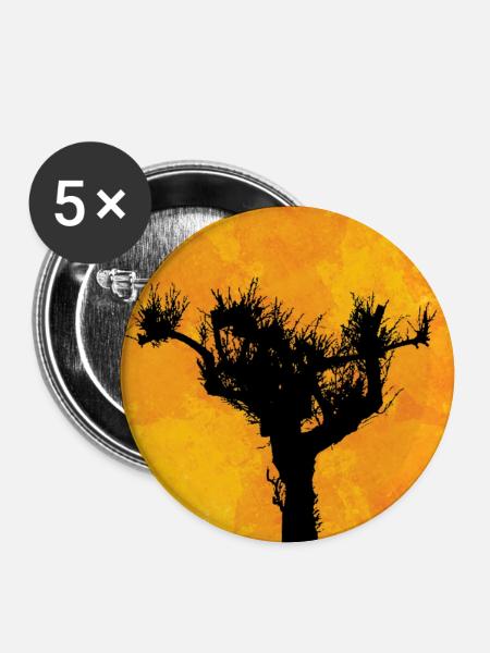 Pine in the sun - Buttons large 2.2''/56 mm (5-pack) - white
