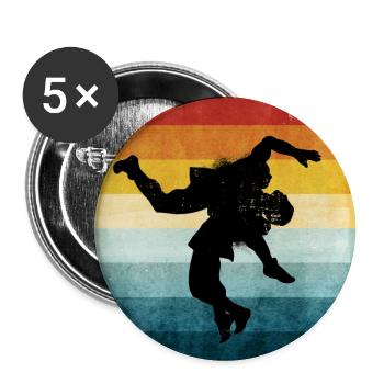 Ringen - Buttons groß 56 mm (5er Pack) - Weiß - Vorne