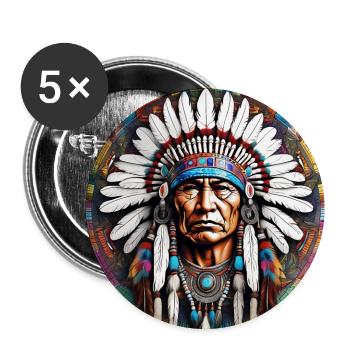 INDISCH - 2 - Buttons groß 56 mm (5er Pack) - Weiß - Vorne