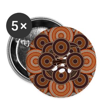 Snake in the nest - Buttons large 2.2''/56 mm (5-pack) - white - Front