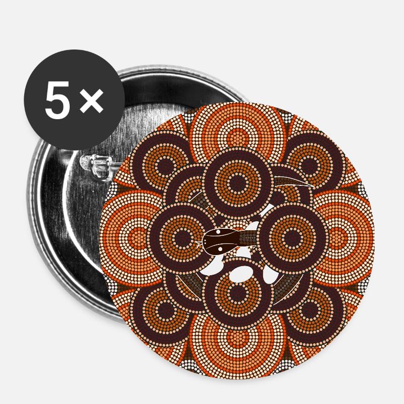 Snake in the nest - Buttons large 2.2''/56 mm (5-pack) - white