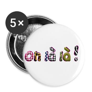 Oh dear! - Buttons large 2.2''/56 mm (5-pack) - white - Front