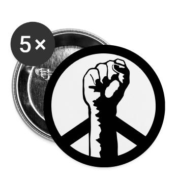 peace power - Buttons large 2.2''/56 mm (5-pack) - white - Front